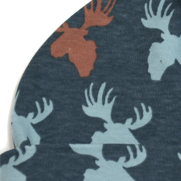 【SALE／40%OFF】オーガニックコットン ベビー結び帽 Moose Teal