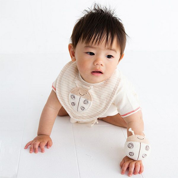 オーガニックコットン てんとうむしリストガラガラ