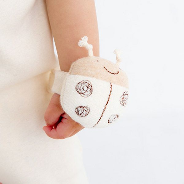 オーガニックコットン てんとうむしリストガラガラ