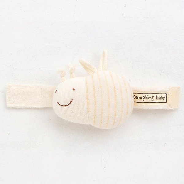 オーガニックコットン みつばちリストガラガラ