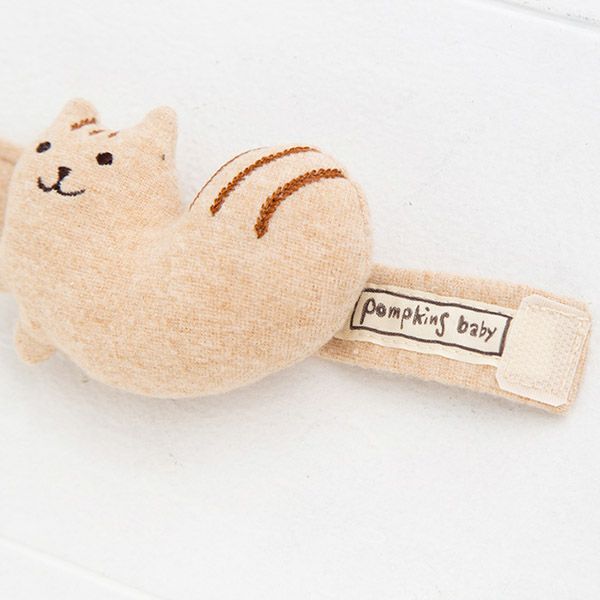 オーガニックコットン シマリスリストガラガラ