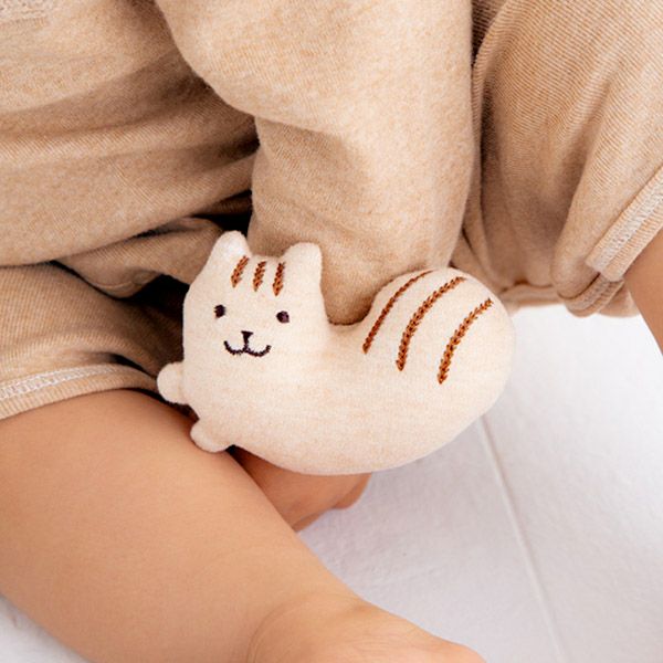 オーガニックコットン シマリスリストガラガラ