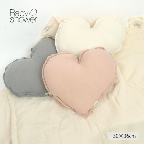 オーガニックコットン クッションピロー HEART