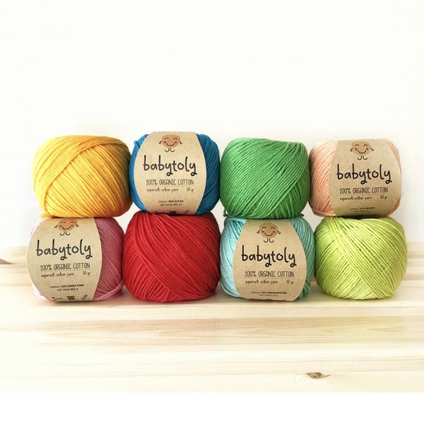 オーガニックコットン Supersoft Cotton yarn 50g Red apple