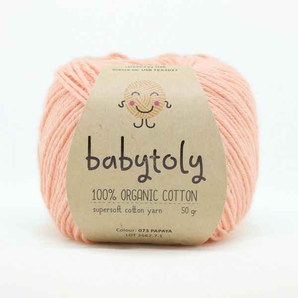 オーガニックコットン Supersoft Cotton yarn 50g Papaya
