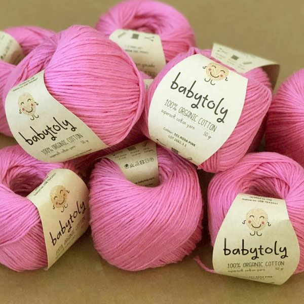 オーガニックコットン Supersoft Cotton yarn 50g Rosa pink