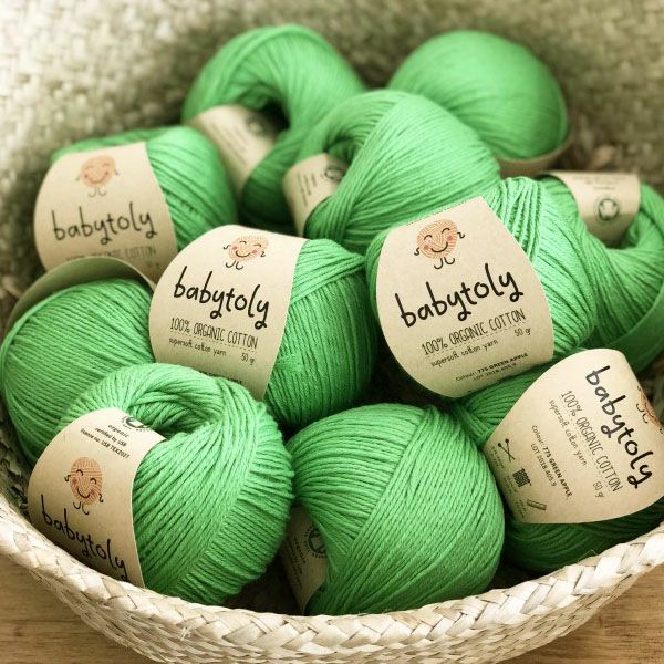 オーガニックコットン Supersoft Cotton yarn 50g Green apple
