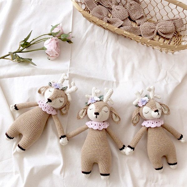 オーガニックコットン あみぐるみ Baby Deer