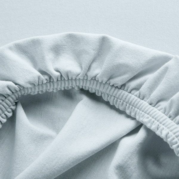 オーガニックコットン Jerseyフィットシーツ Hellblau 100×200