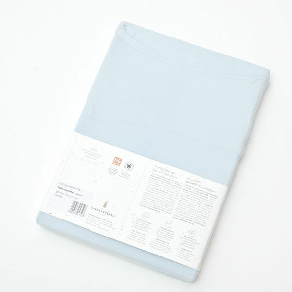 オーガニックコットン Jerseyフィットシーツ Hellblau 100×200