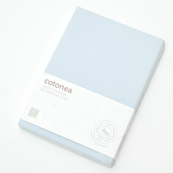 オーガニックコットン Jerseyフィットシーツ Hellblau 100×200