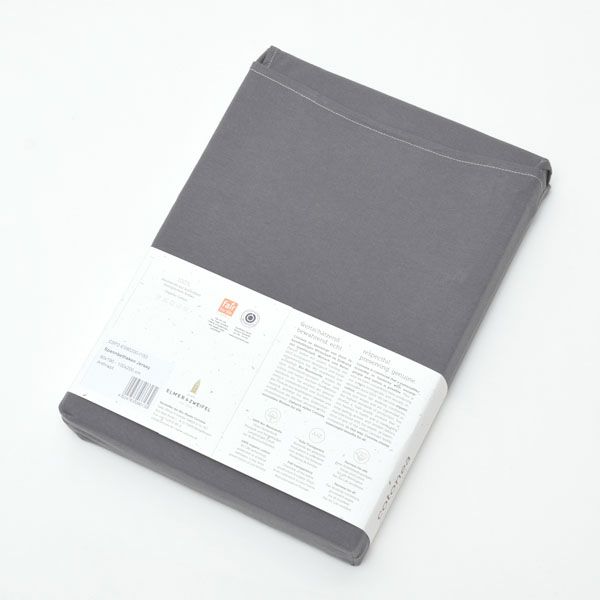 オーガニックコットン Jerseyフィットシーツ Anthrazit 100×200
