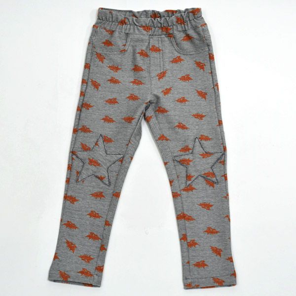 【SALE／50%OFF】オーガニックコットン ベビーストレッチパンツ GAMBION Grey 9-18