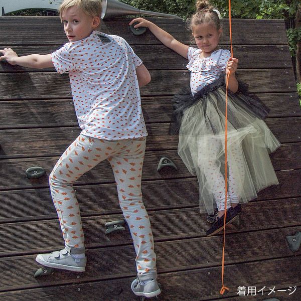 【SALE／50%OFF】オーガニックコットン ベビーストレッチパンツ GAMBION Grey 9-18