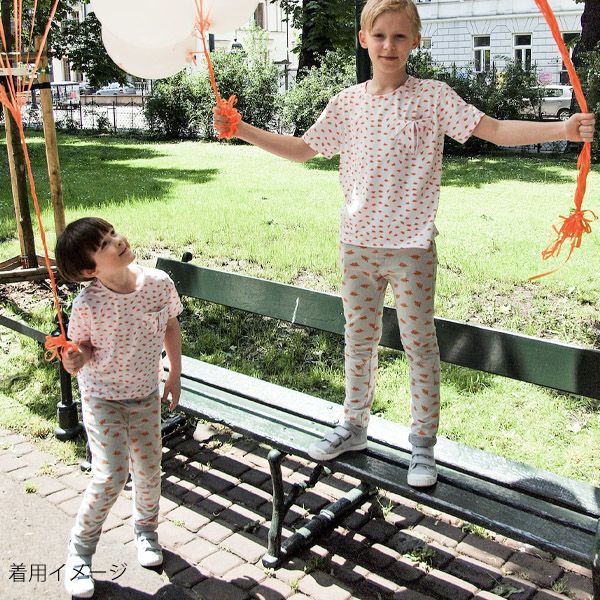 【SALE／50%OFF】オーガニックコットン ベビーストレッチパンツ GAMBION Grey 9-18