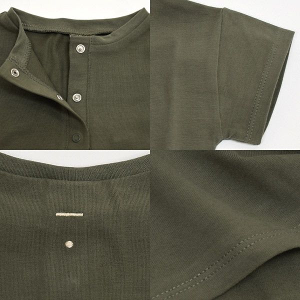 オーガニックコットン ベビー ヘンリーネックTシャツ(半袖)