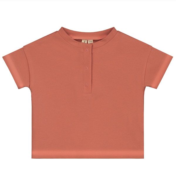 オーガニックコットン ベビー ヘンリーネックTシャツ(半袖)