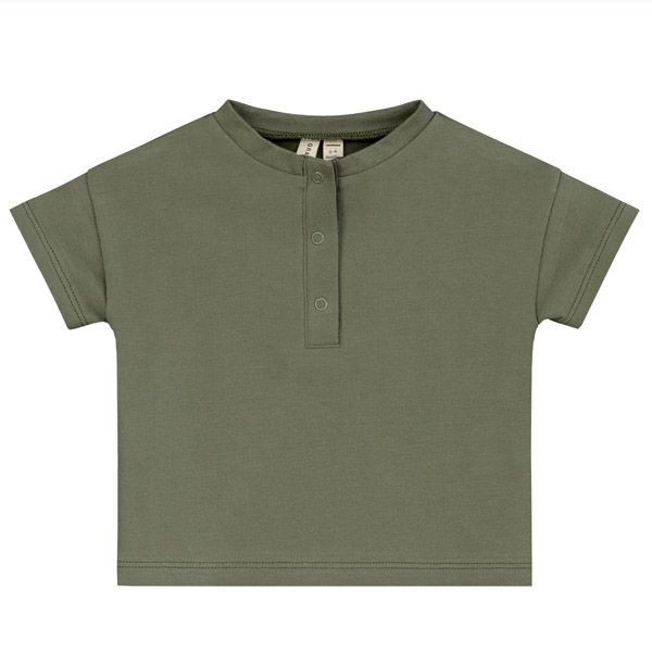 オーガニックコットン ベビー ヘンリーネックTシャツ(半袖)