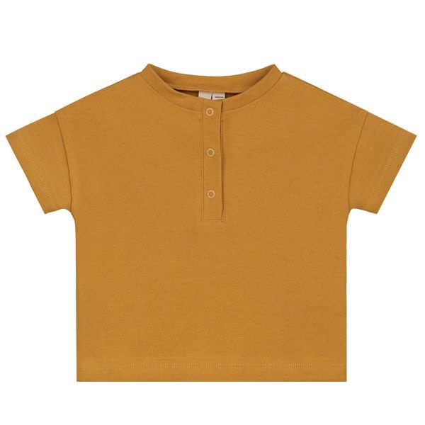 オーガニックコットン ベビー ヘンリーネックTシャツ(半袖)