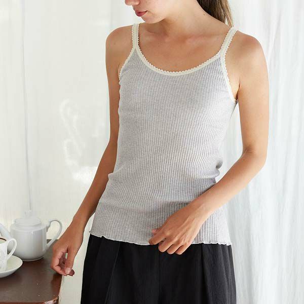 オーガニックコットン ナナリブカップ付きキャミソール