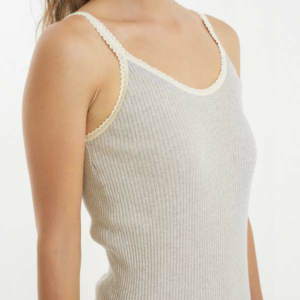 オーガニックコットン ナナリブカップ付きキャミソール
