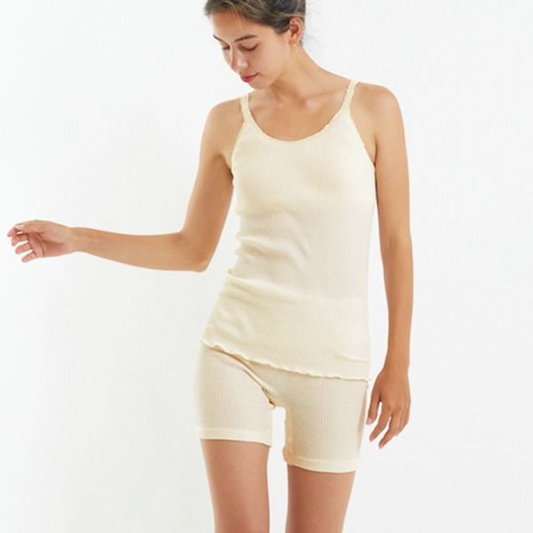 オーガニックコットン ナナリブカップ付きキャミソール