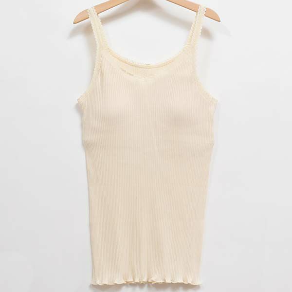 オーガニックコットン ナナリブカップ付きキャミソール