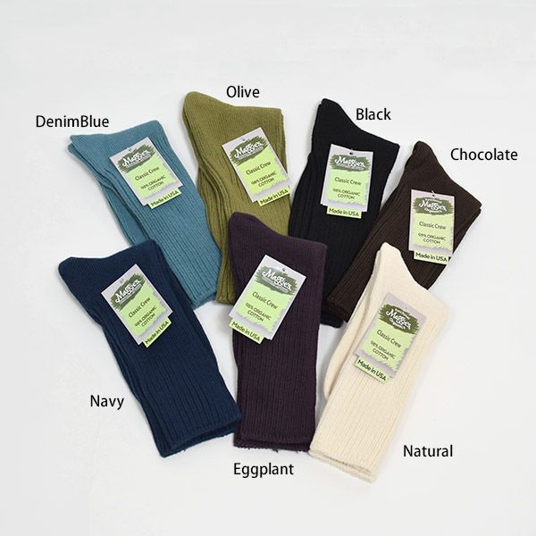 オーガニックコットン クルーソックス Classic