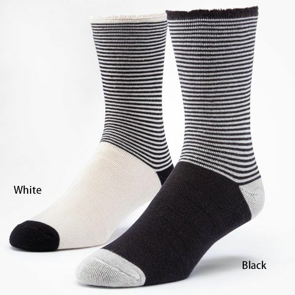 オーガニックコットン リカバリー クルーソックス Stripes