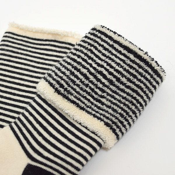 オーガニックコットン リカバリー クルーソックス Stripes