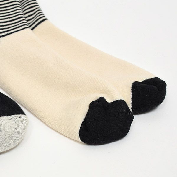 オーガニックコットン リカバリー クルーソックス Stripes