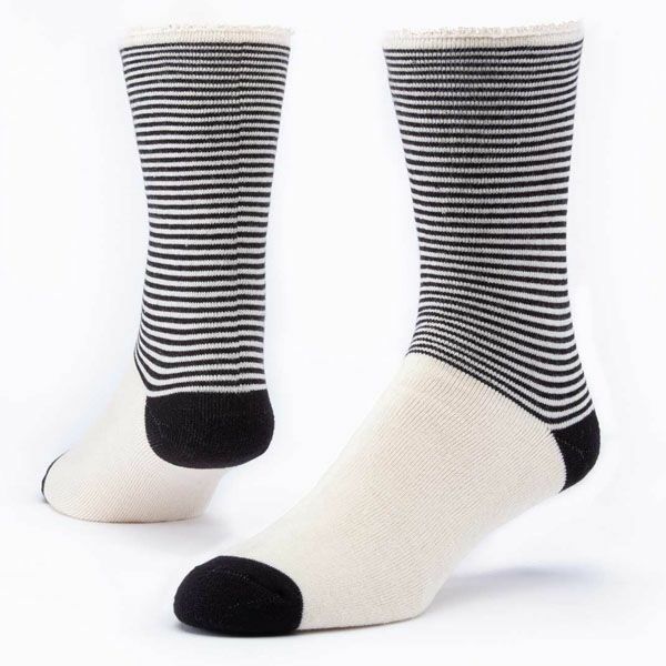 オーガニックコットン リカバリー クルーソックス Stripes