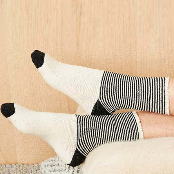 オーガニックコットン リカバリー クルーソックス Stripes