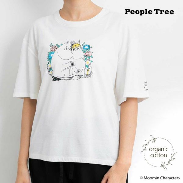 オーガニックコットン ムーミン＆ノンノTシャツ(半袖) ホワイト M