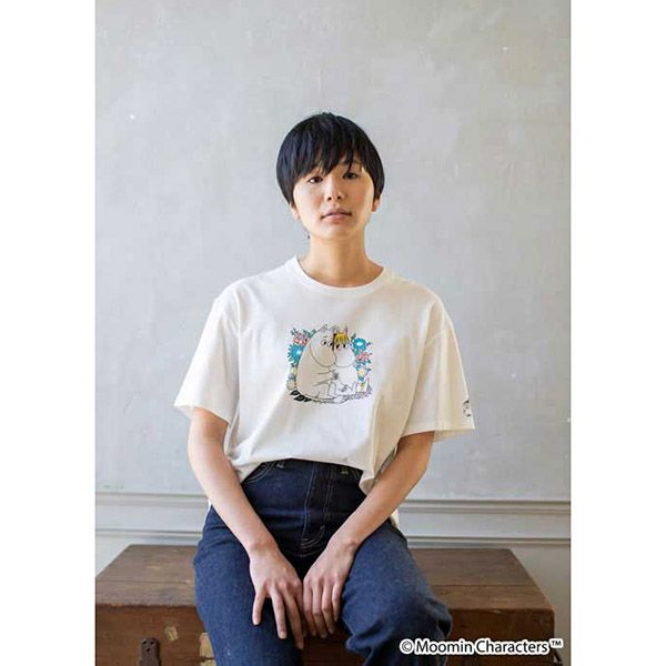 オーガニックコットン ムーミン＆ノンノTシャツ(半袖) ホワイト M