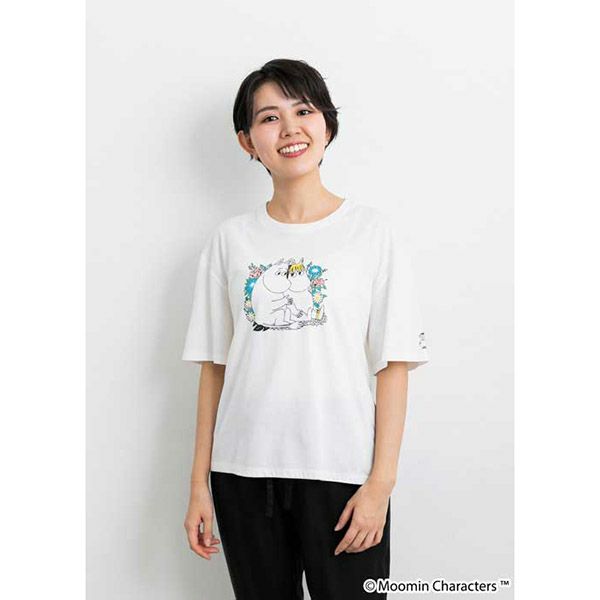 オーガニックコットン ムーミン＆ノンノTシャツ(半袖) ホワイト M