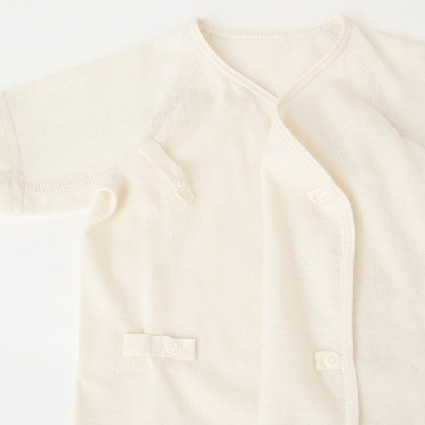 オーガニックコットン ベビー吊天竺中肌着 ナチュラル 50-70