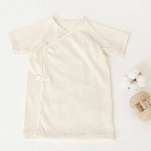 オーガニックコットン ベビー吊天竺中肌着 ナチュラル 50-70