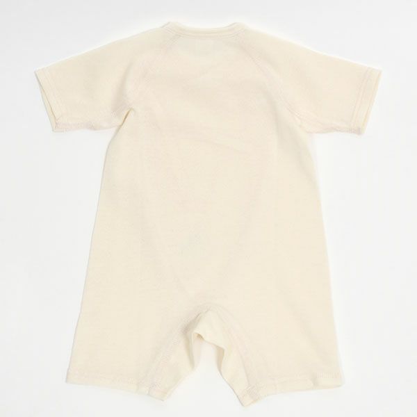 オーガニックコットン ベビー吊天竺コンビオール ナチュラル 50-70