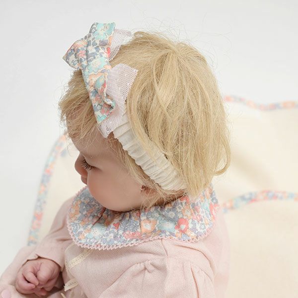 オーガニックコットン ベビーヘッドドレス リバティ
