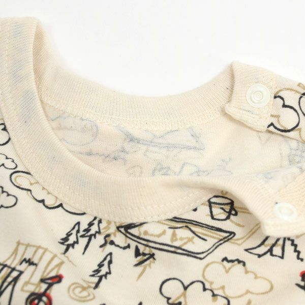 オーガニックコットン ベビーたのしい公園柄Tシャツ