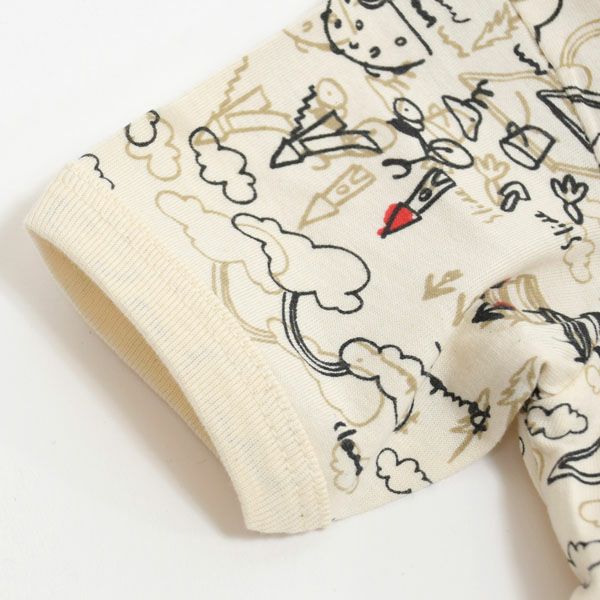 オーガニックコットン ベビーたのしい公園柄Tシャツ