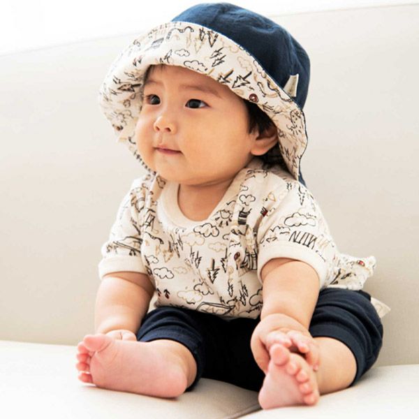 オーガニックコットン ベビーたのしい公園柄Tシャツ