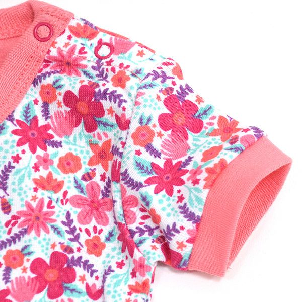 オーガニックコットン ベビーパジャマ（半袖）SummerGarden