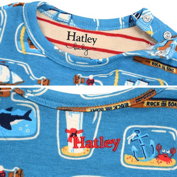 オーガニックコットン ベビーパジャマ（半袖）BottledShips