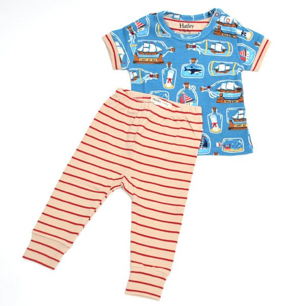 オーガニックコットン ベビーパジャマ（半袖）BottledShips