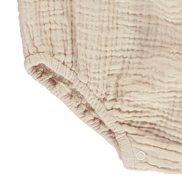 オーガニックコットン ベビーフリルレースロンパース Amina