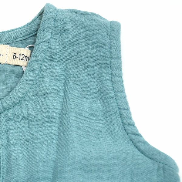 オーガニックコットン ベビーモスリンオールインワン