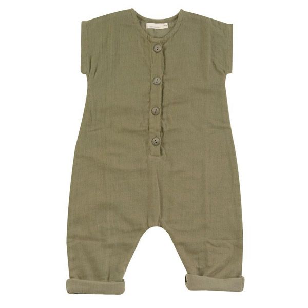 オーガニックコットン ベビーモスリンジャンプスーツ