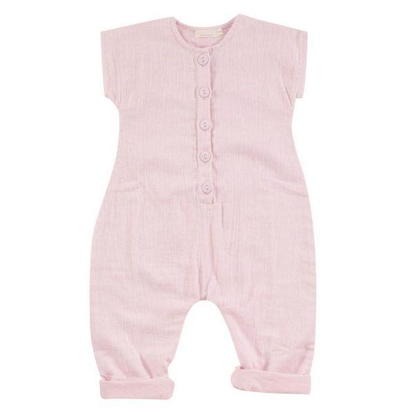 オーガニックコットン ベビーモスリンジャンプスーツ
